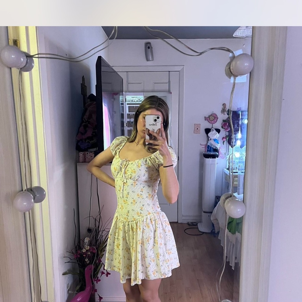 Floral White Dress